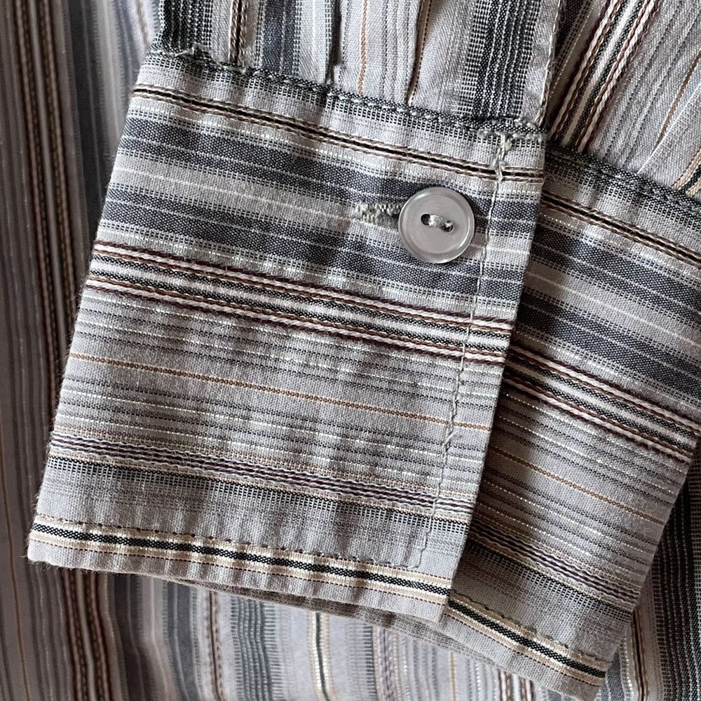 4/$25 Announcements Maternity Blouse Long Sleeve Career Work Waist Tie Sz S - Picture 9 of 10